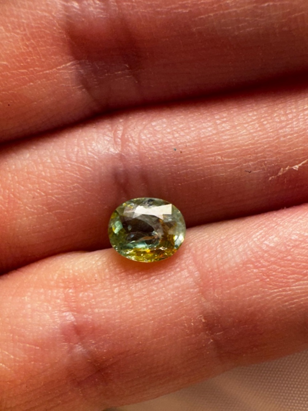 Natural.86ctw alexandrite gemstone loose in gem jar